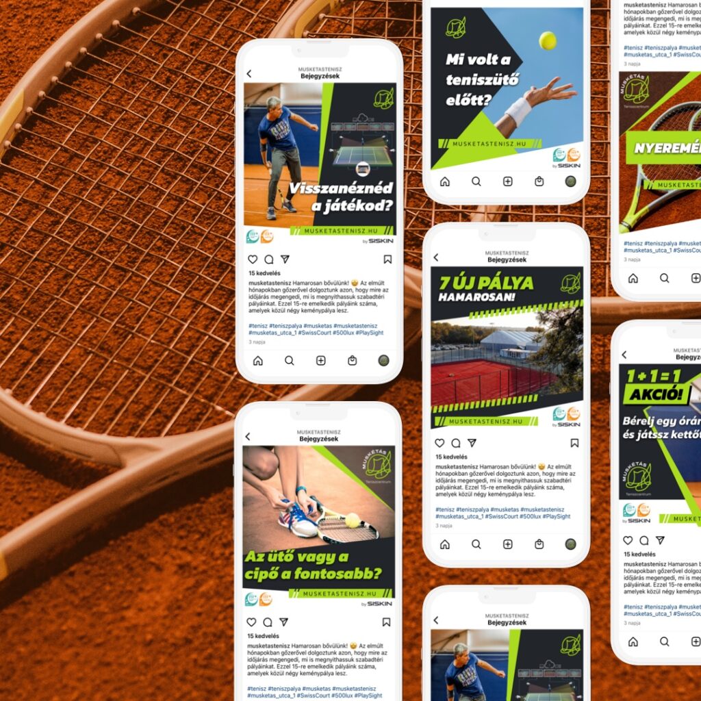 Muskétás Teniszcentrum - bérletértékesítő kampányok WEBBRANDING
