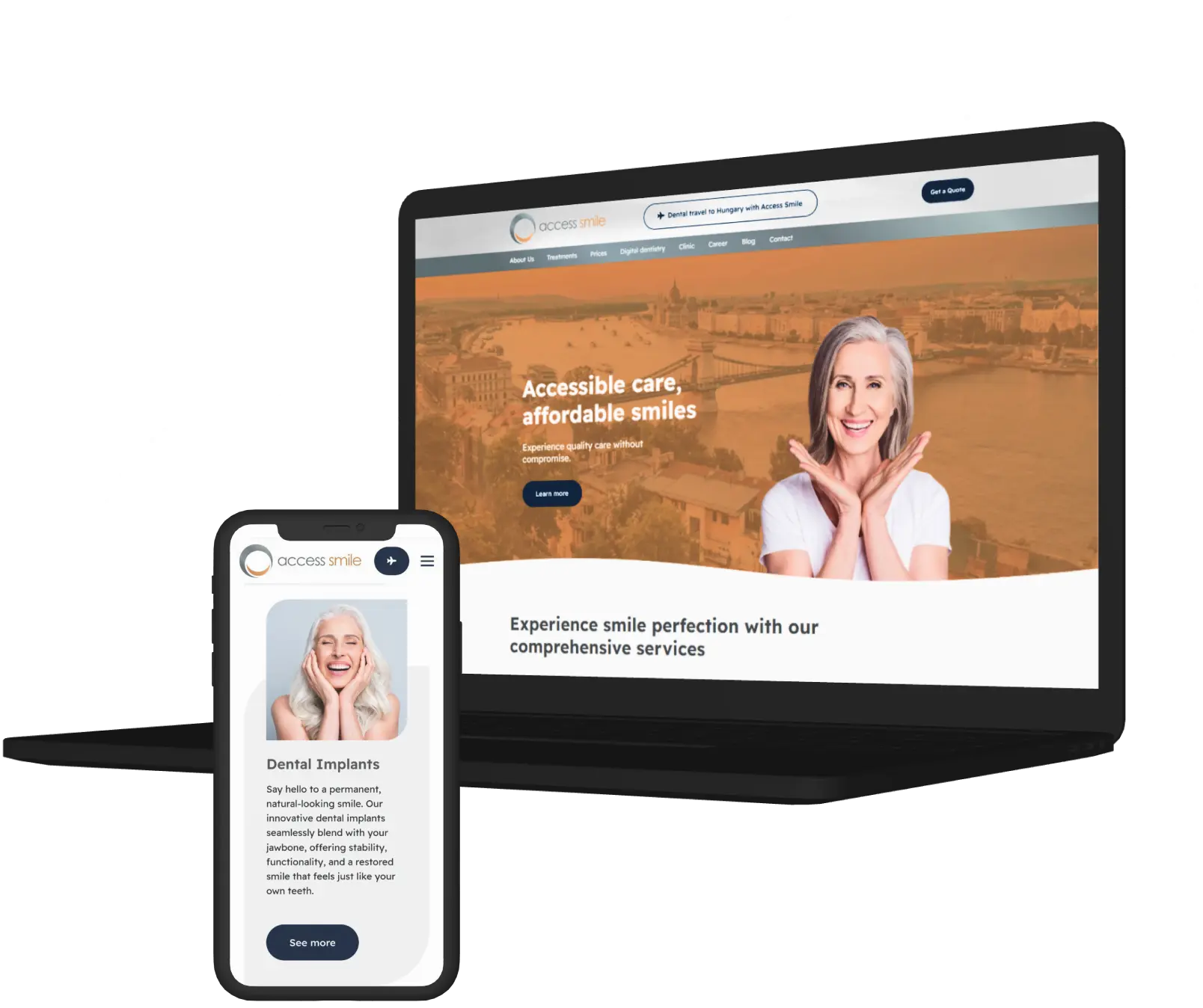 Access Smile: Digitális támogatás a nemzetközi fogturizmusban WEBBRANDING